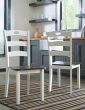 Load image into Gallery viewer, Woodanville - Cream/Brown - 5 Pc. - Round Dining Room Drop Leaf Table, 4 Side Chairs