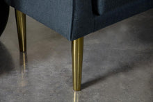 Load image into Gallery viewer, Blue - Low Back Upholstered Bench Blue And Gold