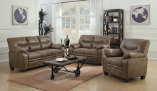 Load image into Gallery viewer, Brown - Meagan Upholstered Sofa Brown With Pillow Top Arms