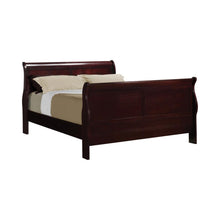 Load image into Gallery viewer, Louis Philippe Collection - Louis Philippe Queen Sleigh Panel Bed Red Brown