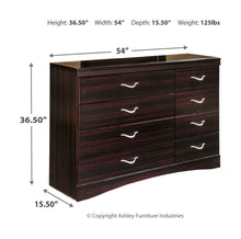 Load image into Gallery viewer, Zanbury - Merlot - 3 Pc. - Dresser, Mirror, Queen Panel Headboard