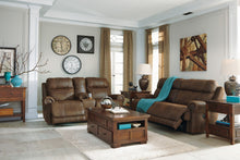 Load image into Gallery viewer, Austere - Brown - 2 Pc. - 2 Seat Reclining Power Sofa, Double Reclining Power Loveseat with Console