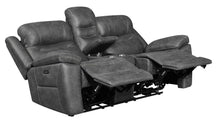 Load image into Gallery viewer, Hemer Motion Collection - Dark Grey - Hemer Upholstered Power^2 Loveseat Dark Grey