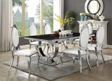 Load image into Gallery viewer, Creamy White - Antoine Oval Back Side Chairs Cream And Chrome (Set of 2)