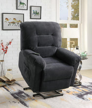 Load image into Gallery viewer, Living Room : Power Lift Recliner - Charcoal - Upholstered Power Lift Recliner Charcoal