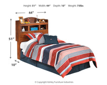 Load image into Gallery viewer, Barchan - Medium Brown - Twin Bookcase Headboard