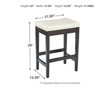Load image into Gallery viewer, Kimonte - Cream - Upholstered Barstool (2/CN)
