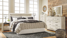 Load image into Gallery viewer, Bellaby - Whitewash - 3 Pc. - Dresser, Mirror, Queen Panel Headboard