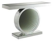 Load image into Gallery viewer, Rectangular Console Table With Circular Base Clear Mirror