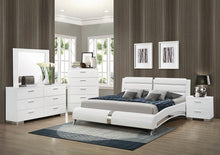 Load image into Gallery viewer, Jeremaine Upholstered Bed - White - Jeremaine California King Upholstered Bed White