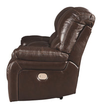 Load image into Gallery viewer, Hallstrung - Chocolate - PWR REC Loveseat/CON/ADJ HDRST