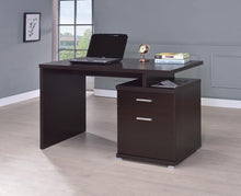 Load image into Gallery viewer, Irving Collection - Irving 2-drawer Office Desk With Cabinet Cappuccino