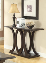 Load image into Gallery viewer, Living Room: Wood Top Occasional Tables - C-shaped Base Sofa Table Cappuccino