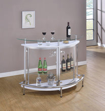 Load image into Gallery viewer, Bar Units: Contemporary - 2-tier Bar Unit White And Chrome