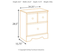 Load image into Gallery viewer, Shay - Almost Black - Two Drawer Night Stand