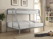 Load image into Gallery viewer, Morgan Bunk Bed - Morgan Twin Over Full Bunk Bed Silver