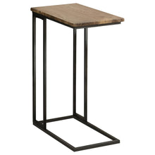 Load image into Gallery viewer, Snack Table With Power Outlet Gunmetal And Antique Brown