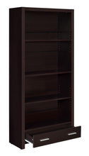 Load image into Gallery viewer, Skylar Collection - Skylar 5-shelf Bookcase With Storage Drawer Cappuccino