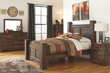 Load image into Gallery viewer, Quinden - Dark Brown - 6 Pc. - Dresser, Mirror, Queen Poster Bed
