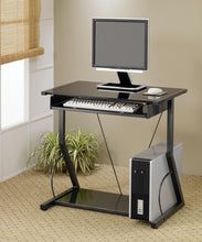 Load image into Gallery viewer, Home Office : Desks - Computer Desk With Keyboard Tray Black