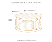 Load image into Gallery viewer, Rogness - Rustic Brown - Round Cocktail Table