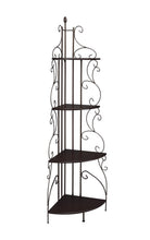 Load image into Gallery viewer, Home Office : Bookcases - 4-shelf Corner Bookcase Cappuccino And Copper