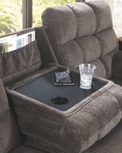 Load image into Gallery viewer, Acieona - Slate - REC Sofa w/Drop Down Table