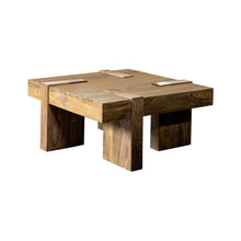 Load image into Gallery viewer, Wooden Square Coffee Table Natural Sheesham