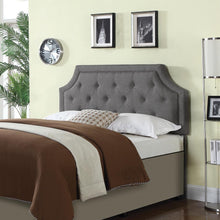 Load image into Gallery viewer, Rutherford Headboard - Grey - Rutherford Queen And Full Tufted Upholstered Headboard Grey