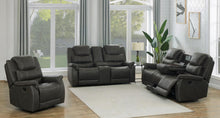 Load image into Gallery viewer, Wyatt Motion Collection - Grey - Wyatt 3-piece Upholstered Living Room Set Grey