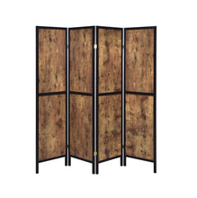 Load image into Gallery viewer, 4-panel Folding Screen Antique Nutmeg And Black