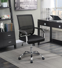 Load image into Gallery viewer, Home Office : Chairs - Black - Adjustable Height Office Chair Black And Chrome