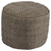 Load image into Gallery viewer, Chevron - Natural/Black - Pouf