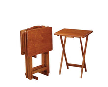 Load image into Gallery viewer, 5-piece Tray Table Set Golden Brown