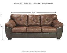 Load image into Gallery viewer, Gregale - Coffee - Queen Sofa Sleeper
