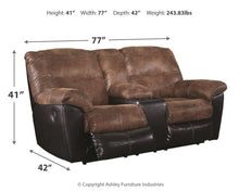 Load image into Gallery viewer, Follett - Coffee - DBL Rec Loveseat w/Console