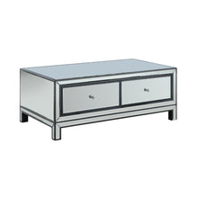 Load image into Gallery viewer, 2-drawer Coffee Table Black Titanium And Silver