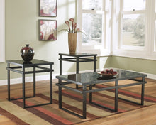 Load image into Gallery viewer, Zella - Charcoal - 3 Pc. - Left Arm Facing Corner Chaise, Right Arm Facing Sofa Sectional, Laney Table Set