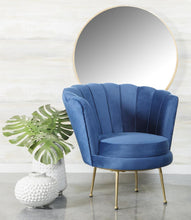 Load image into Gallery viewer, Blue - Channeled Tufted Barrel Accent Chair Blue