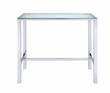 Load image into Gallery viewer, Bar Table With Glass Top Chrome