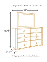 Load image into Gallery viewer, Willowton - Whitewash - 6 Pc. - Dresser, Mirror, Chest, Queen Sleigh Bed