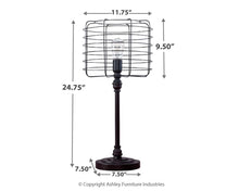 Load image into Gallery viewer, Javan - Antique Black - Metal Table Lamp (1/CN)