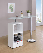 Load image into Gallery viewer, Bar Units: Contemporary - 1-drawer Bar Table Glossy White