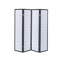 Load image into Gallery viewer, White - 4-panel Folding Screen Black And White