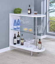 Load image into Gallery viewer, Bar Units: Contemporary - 3-tier Bar Table Glossy White And Clear