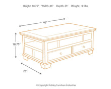 Load image into Gallery viewer, Gately - Medium Brown - Lift Top Cocktail Table