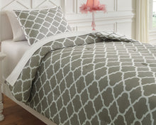 Load image into Gallery viewer, Media - Gray/White - Twin Comforter Set