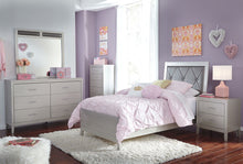 Load image into Gallery viewer, Olivet - Silver - 5 Pc. - Dresser, Mirror, Chest, Twin Panel Bed