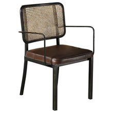 Load image into Gallery viewer, Brown - Accent Chair With Upholstered Seat Brown And Black
