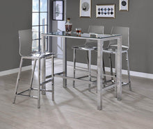 Load image into Gallery viewer, Bar Table With Glass Top Chrome